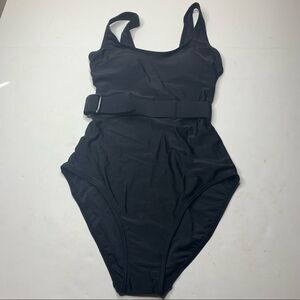 Sun & Sea belted designer one piece bathing suit